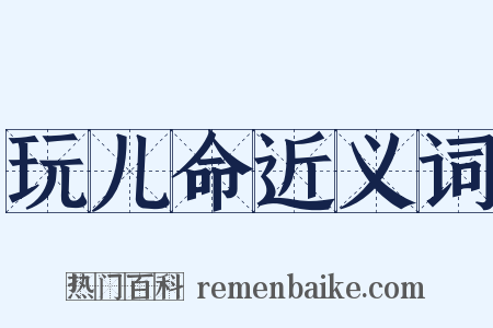 玩儿命近义词是什么意思的图片
